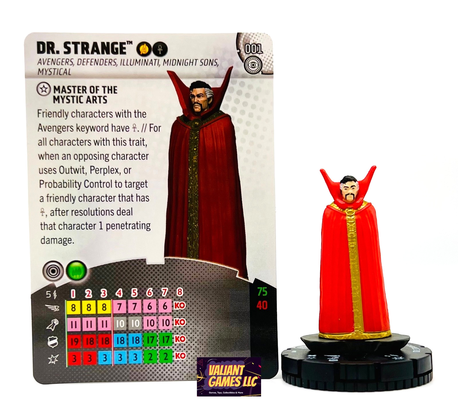 Marvel Heroclix Dr. Strange #001 w/ Card Strange Tales Set