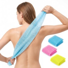 3 Pack Exfoliating Body Scrubber 1 Count Pack of 4 , Pink Yellow Blue Green