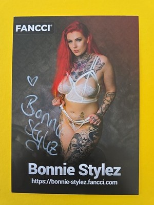BONNIE STYLEZ AUTOGRAMM SIGNIERT AUTOGRAPH SIGNED Autogrammkarte Erotik MODEL