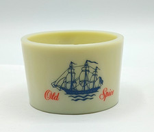 Vintage Old Spice Shaving Mug Early American Shulton Inc Cream Milk Glass