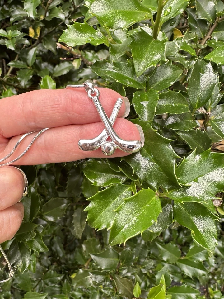 Disco de palo de hockey sobre césped hecho con collar deportivo de cristal de Swarovski regalo para niñas Foto 4 de 4