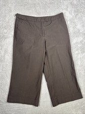 New York  Company Dress Pants Women's Brown Adjustable Sz 12 Cotten Blend
