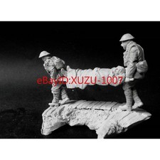 1/32 Resin figures 54mm British soldiers and wounded 3 man Unpainted Unassembled