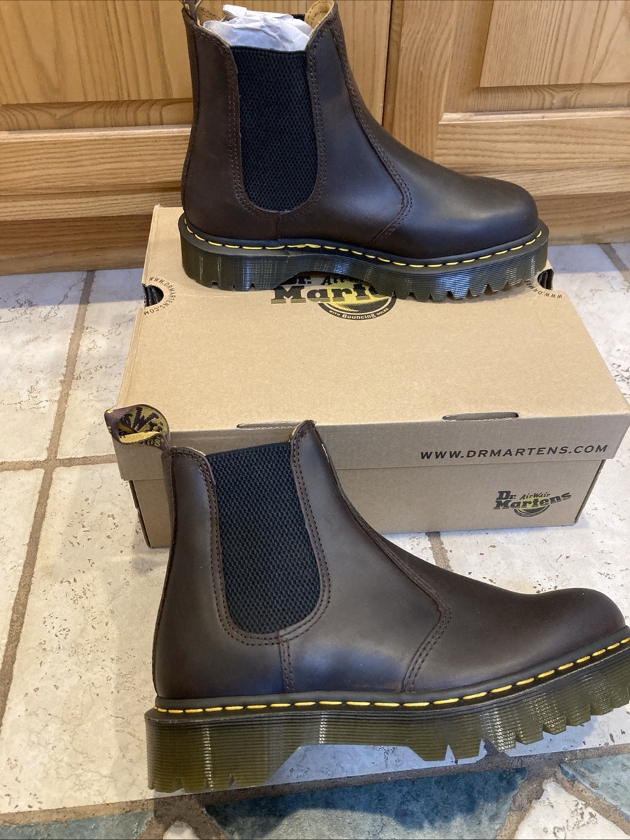 DR. MARTENS 2976 LEATHER CHELSEA BEX BOOT CRAZY HORSE DARK BROWN