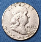 New Listing1955 50C Franklin USA Half Dollar - 90% Silver - Lowest Franklin Mintage