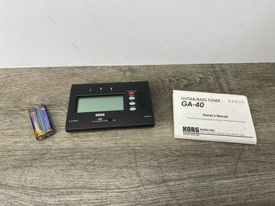 Korg GA-40 Advanced Digital Guitar and Bass Tuner Black Built in Microphone