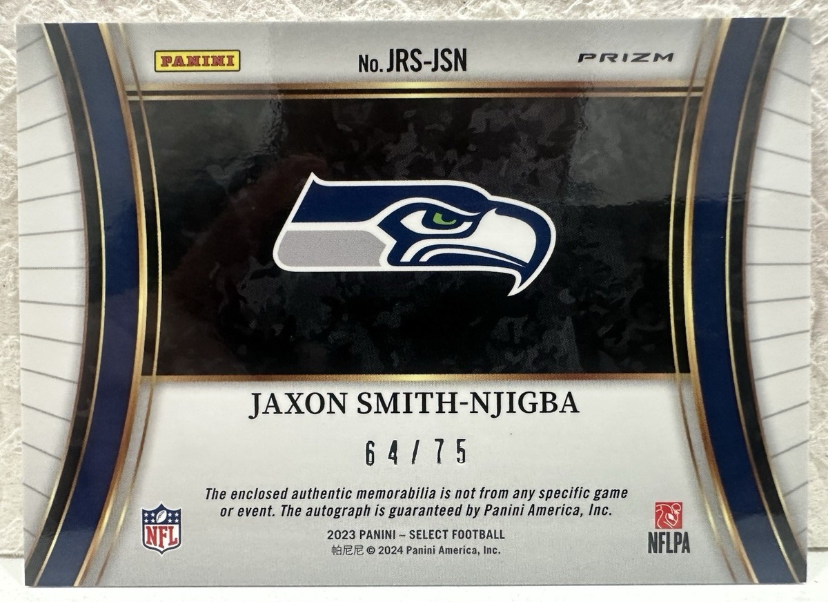 2023 Panini Select JAXON SMITH-NJIGBA RPA White /75 Auto Rookie