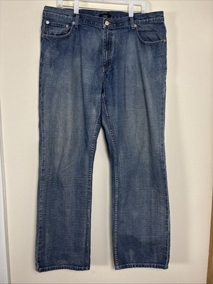 Alfani jeans Straight Leg Men's size 38x32 Dark Wash Blue Denim Pants Vtg