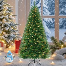 Prelit Christmas Tree 6ft With Remote Control, Artificial Christmas Trees With