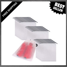 Set of 24 Translucent Shoe Bags Large Travel Organizer Drawstring for Men Women