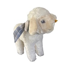 collectible Steiff plush lamb with a striped scarf. Used Good Cons