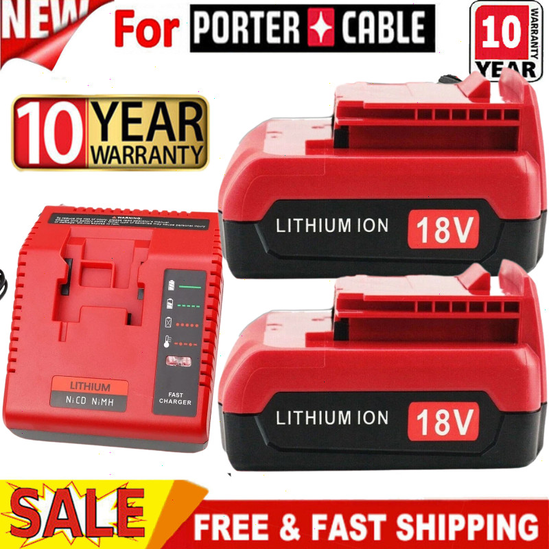 2Pack 18 Volt 8.0Ah Battery for Porter Cable 18V PC18BLX PC1