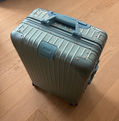 Cabin Trolley Alu Koffer Handgepäck Hellblau Aluminium Eloxiert Unbenutzt 4 Roll