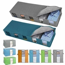 US Under Bed Storage Bag Containers Clothes Box Underbed Organizer Non-Woven