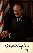 Hubert H Humphrey Vice President United States of America campaign postcard o638
