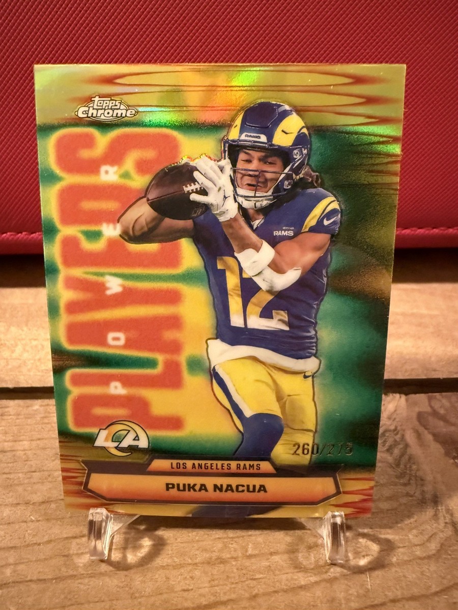 2025 Topps Chrome Football Puka Nacua Power Players Yellow /275 LA