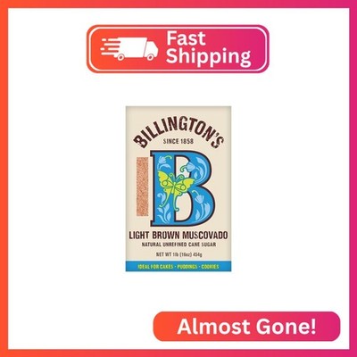 Billingtons B33184 Billingtons Natural Light Brown Muscovado Sugar1lb