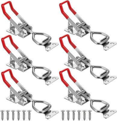 6 Pack 4001 Toggle Latch Clamp with Lock Hole, 304 Stainless Steel Adjustable Qu