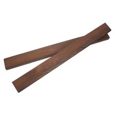 2Pcs Durable Treated Wood Timber Boards Coffee Color for DIY