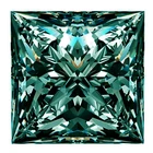 67.61 ct VVS1/Vivid Blue Princess Loose Moissanite Diamond/ Pass Diamond Tester