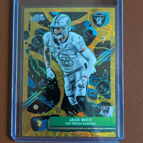 2025 Topps Cosmic Chrome Jack Bech Gold Laser Refractor /50 (RC) #153 Raiders