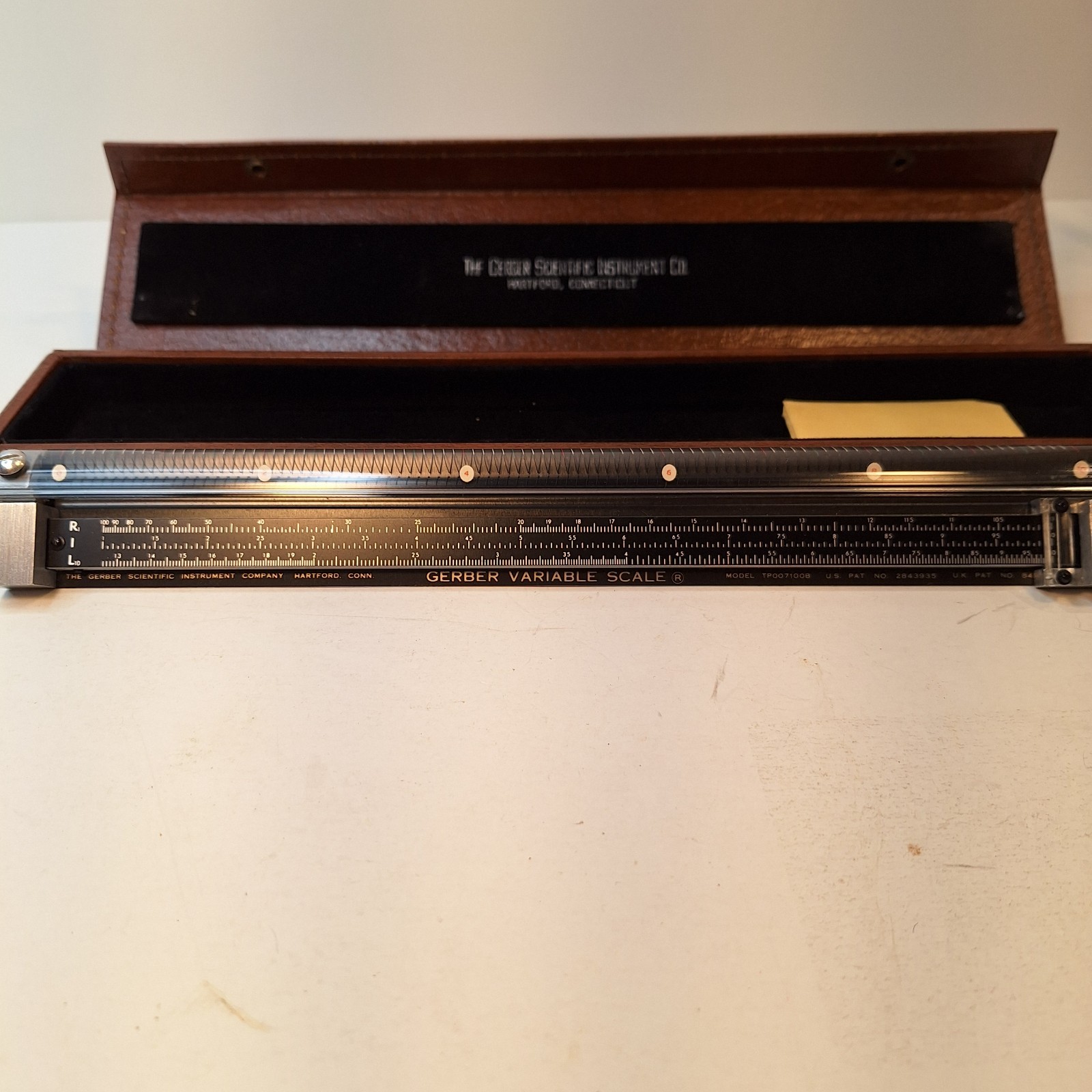 Gerber Scientific Instrument Co TP007100B Variable Scale Made In USA w/ Case