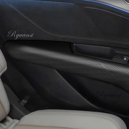 Protector Sill Scuff Cover Car Door Body Carbon Fiber Sticker Anti Scratch Strip - Picture 3 of 6