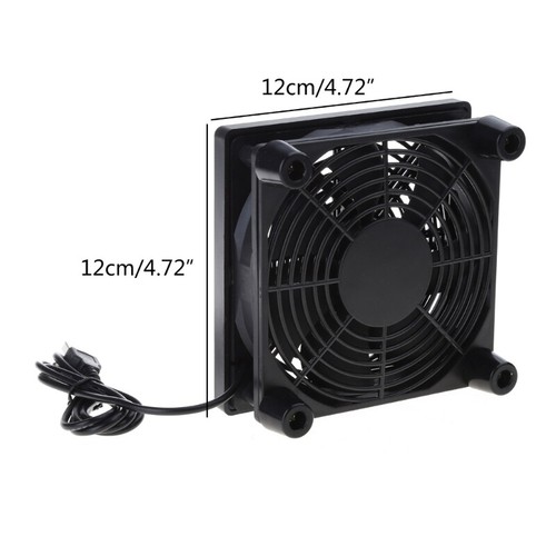 Durable & Quiet Router Fan Router Cooling Fan 5V USB Power 12cm x12cm Size - Photo 8/8