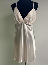 Vintage Dentelle Pink Chemise/Nightie w/Lace Trim Size Medium