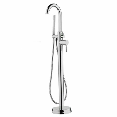 Freistehende Armatur Bodenstehender Wannenarmatur Stehend Handbrause Badewanne - Bild 2 von 9