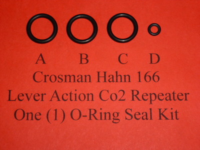 Crosman Hahn Model 166 Co2 Rifle One (1)  O-Ring Seal Kit +Exploded View & Guide