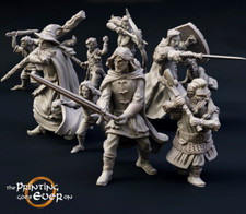 The Fighting Fellowship 28mm - Lord of the Rings Style Miniatures - 9 Figures