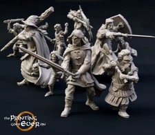 The Fighting Fellowship 28mm - Lord of the Rings Style Miniatures - 9 Figures