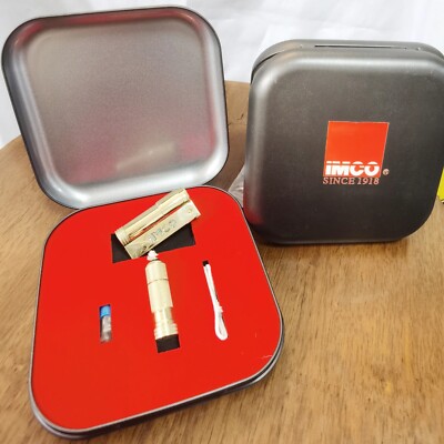 IMCO Lighter Gift Box 6700 with Brass Laser Engraved Natural Shell Wick Flint