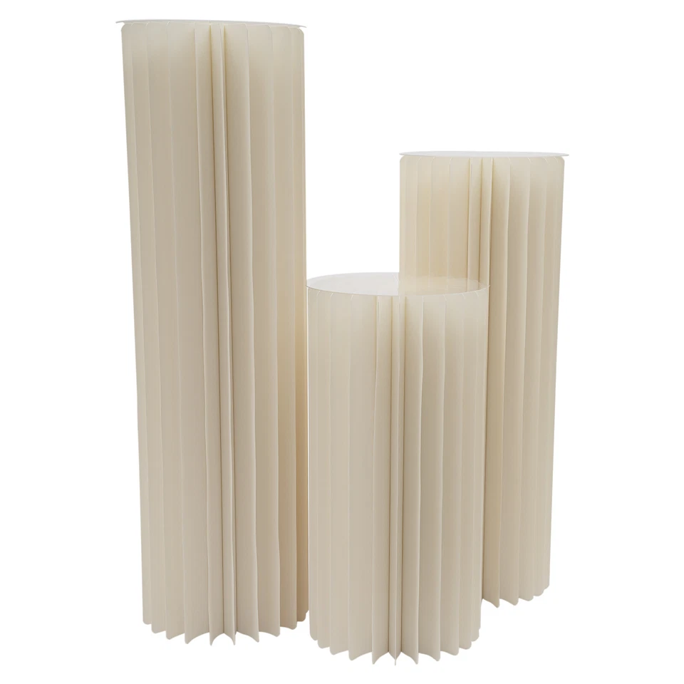 Estante de exhibición cilindro mesa postre decoración fiesta flores boda 3 piezas Foto 4 de 4