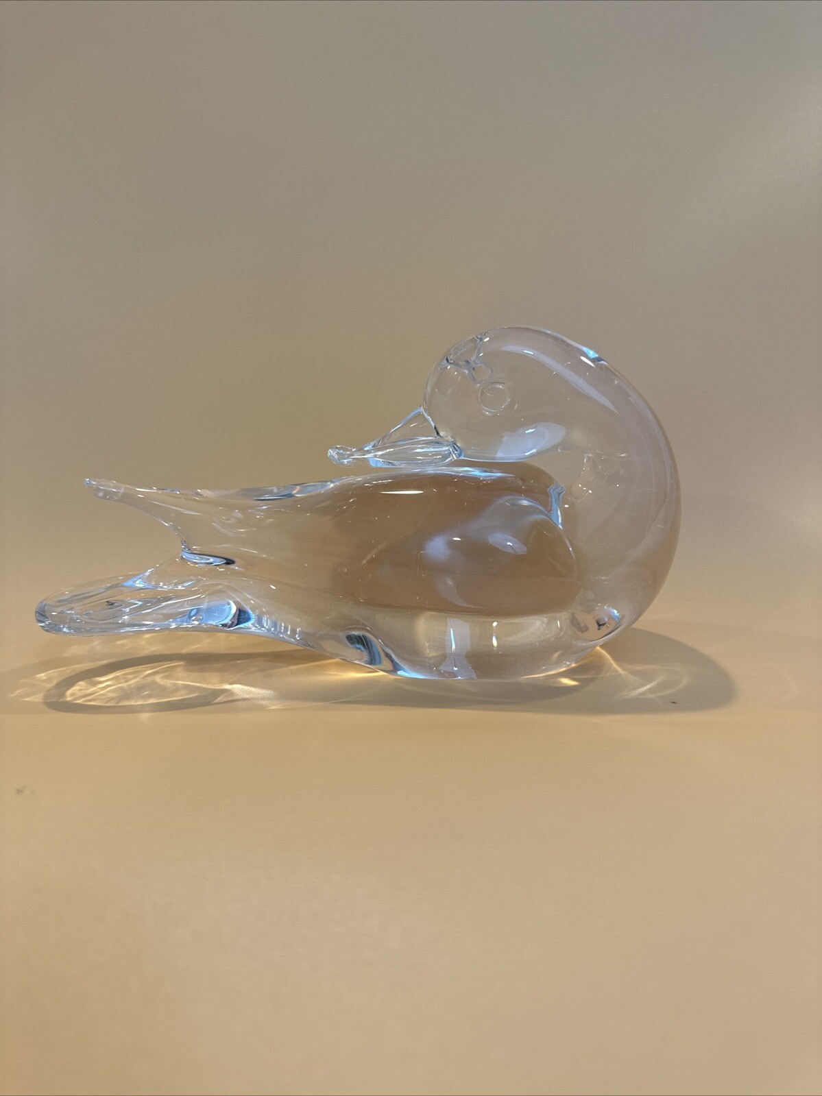 Vintage Clear Crystal Swan Figurine