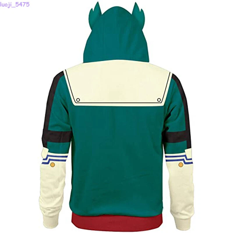 Midoriya Izuku My Hero Academia World Hero Cosplay Hoodie Zip Up Jacket Coat New - Image 4 of 4