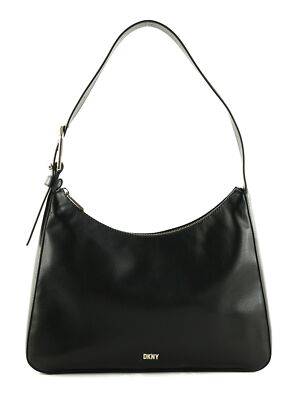 DKNY Deena Hobo Bag Schultertasche Handtasche Tasche Blk / Gold schwarz Neu