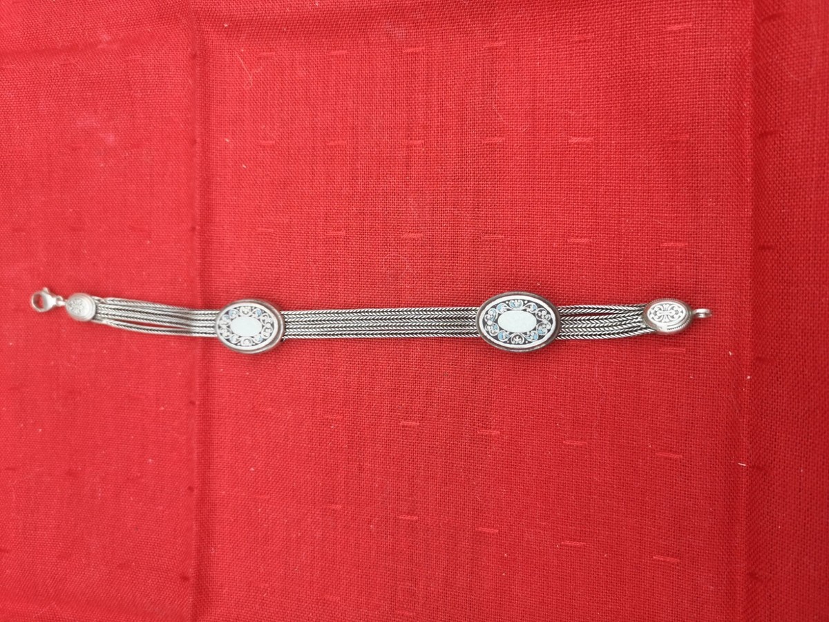 Bracelet Ou Chaîne En Argent Ancien Pour Montre à Gousset - Occasion Vintage - Modèle Unisexe