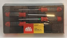 Mac Tools 4 Pc Screwdriver Set Square Tip (SD4SCR) - NEW