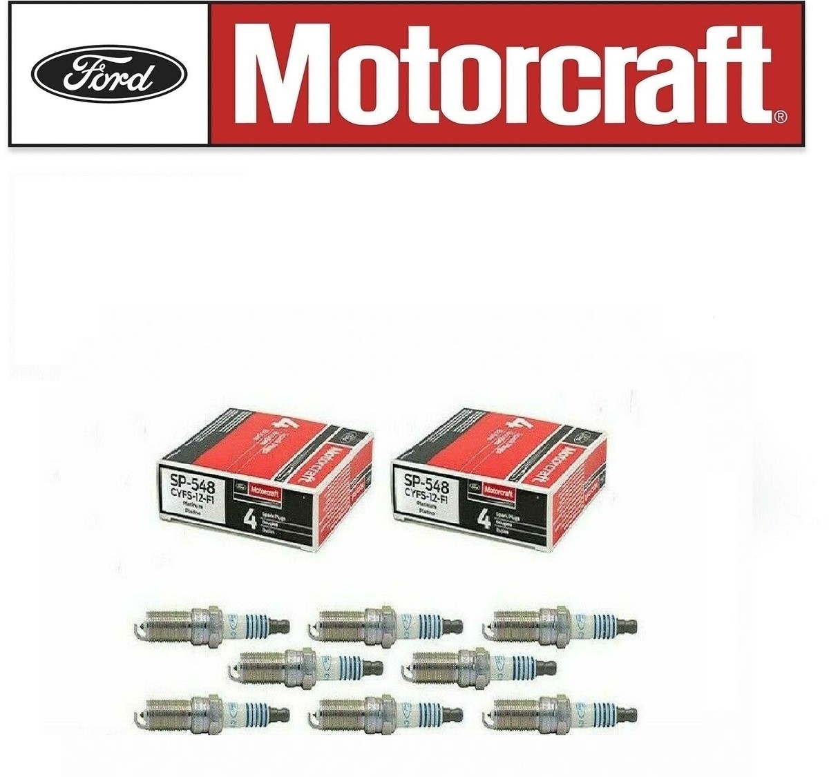 8 Motorcraft SP548 /519 Spark Plugs Replacement For Ford 5.0L | eBay