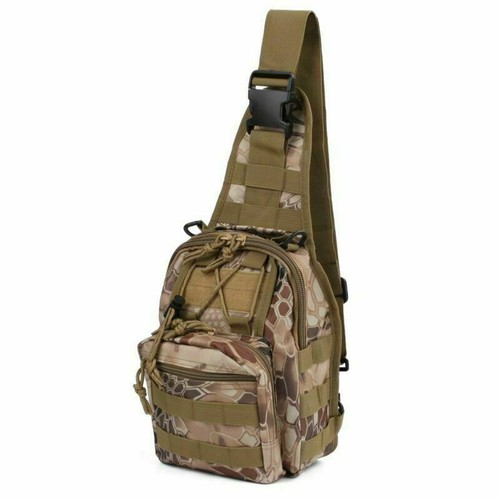 Outdoor Male Backpack Waterproof Tactical Sling Chest Pack Shoulder Bag Hiking - Picture 18 of 21