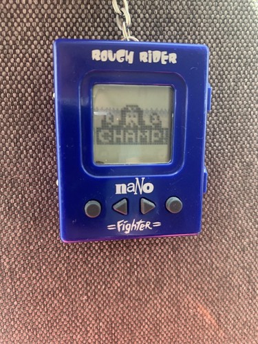 1997 Nano Fighter Rough Rider Virtual Video Game w/ Keychain, Blue New Batteries - Picture 2 of 9