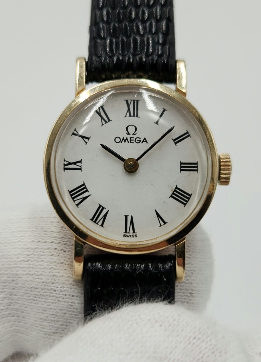 Omega Ladies 14K Solid Gold Case w/ White Dial & Roman Omega Ladies 14K Solid Gold Case w/ White Dial & Roman
