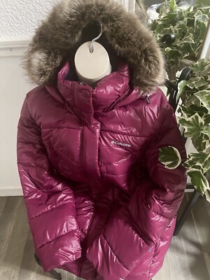 Brand New Women Columbia Winter Hood Long Jacket Coat 2X Plus Burgundy