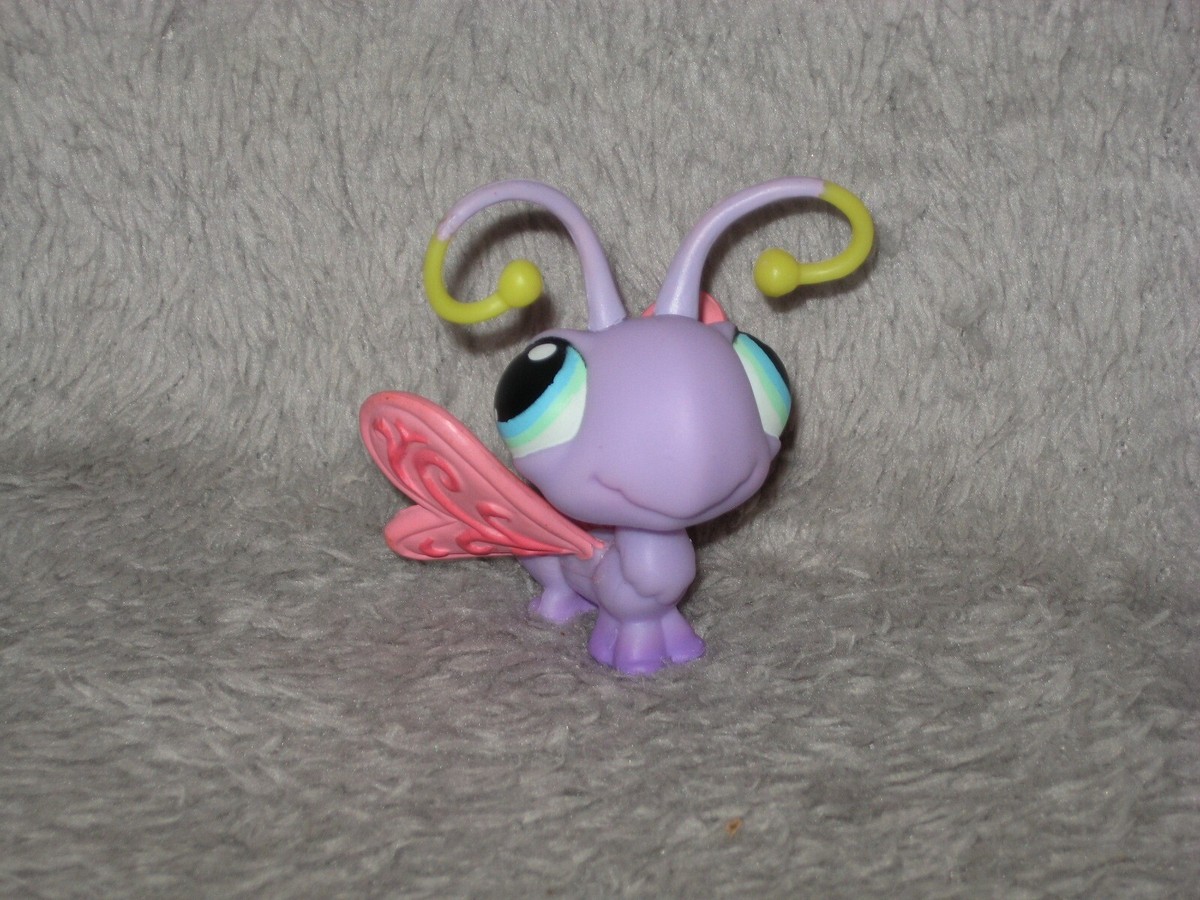 purple basket vans swag Littlest Pet Shop LPS #93 Purple Butterfly with Pink Wings (2301