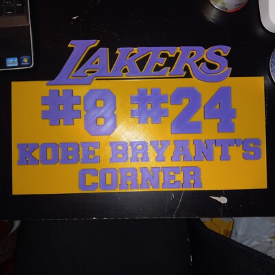 19.5 Inch 3D Kobe Bryant Collection Sign LA Lakers 3D Printed plastic