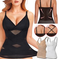 Women Shapewear Compression Firm Vest V-Neck Tank Tops Tummy Control Shaper US