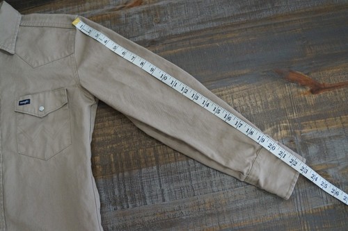 Vintage Wrangler Brushpopper Pearl Snap Western Shirt Mens S Thick Cotton - Picture 13 of 13