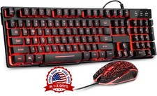 Jugeo De Teclado Y Mouse Gamer Para Gaming Multicolor LED Raton Combo Nuevo